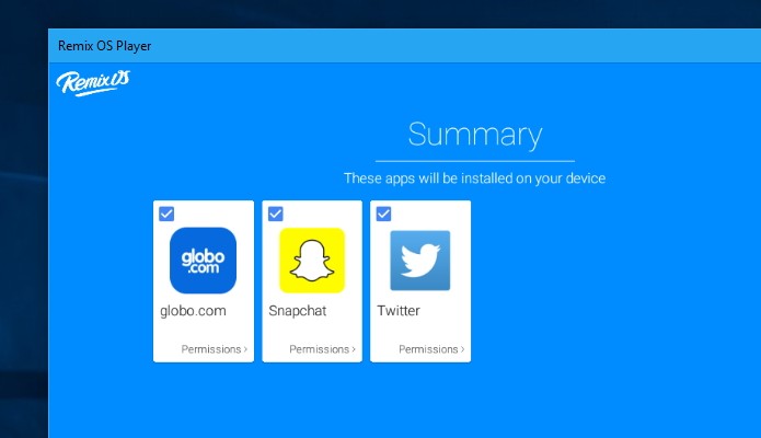 Confirme os apps escolhidos (Foto: Reprodução/Paulo Alves)