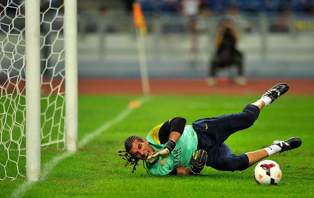  José Manuel Pinto barcelona treino (Foto: Agência AFP)