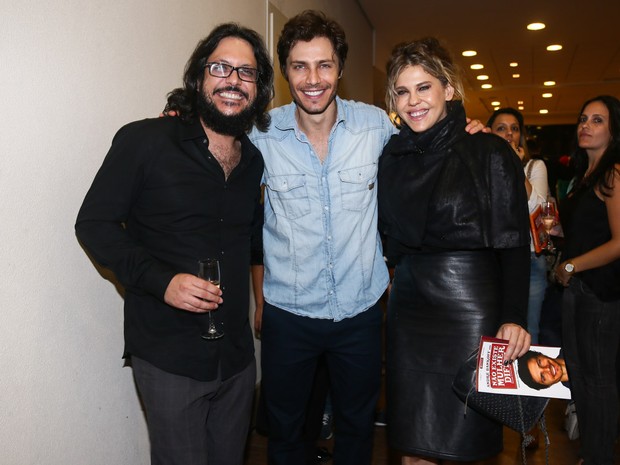 Lúcio Mauro Filho, André Bankoff e Bárbara Paz em estreia de peça em São Paulo (Foto: Manuela Scarpa/ Foto Rio News)