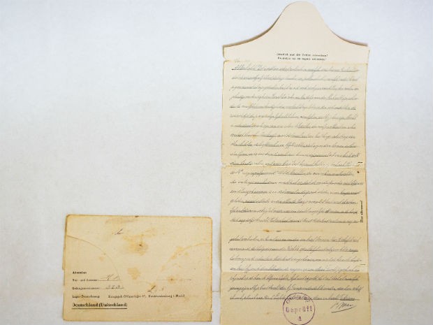 Uma das cartas escritas pelo diplomata holandês Hendrik Meijer  (Foto: Divulgação/Aphc)