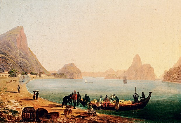 Vista da Enseada de Botafogo 1817 Óleo de Thomas Ender Acima de R$ 1 milhão (Foto: Coleção Geyer)