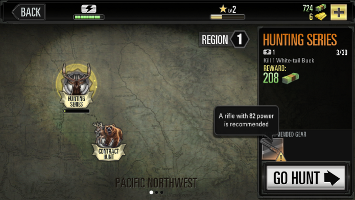 Escolha a sua caça e atenção nas escolhas dos equipamentos em Deer Hunter 2014 (Foto: Gamezebo) Escolha a sua caça e atenção nas escolhas dos equipamentos em Deer Hunter 2014 (Foto: Gamezebo)
