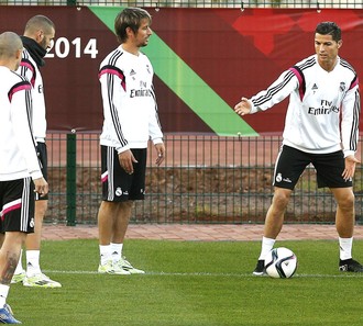 Cristiano Ronaldo Treino Real Madrid (Foto: Agência EFE)