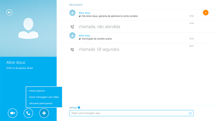 Skype permite envio de arquivos (Foto: Reprodução/Thiago Barros)