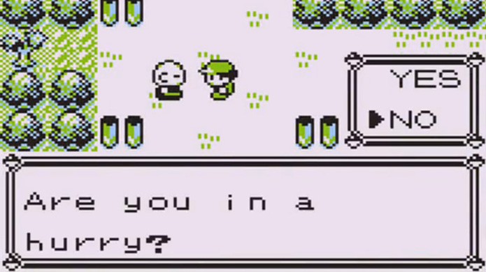 Diga que não está com pressa e o velho irá ensinar como capturar Pokémons (Foto: Reprodução/YouTube)