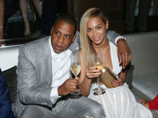 Jay-Z e Beyoncé em boate em Nova York, nos Estados Unidos (Foto: Johnny Nunez/ Getty Images)