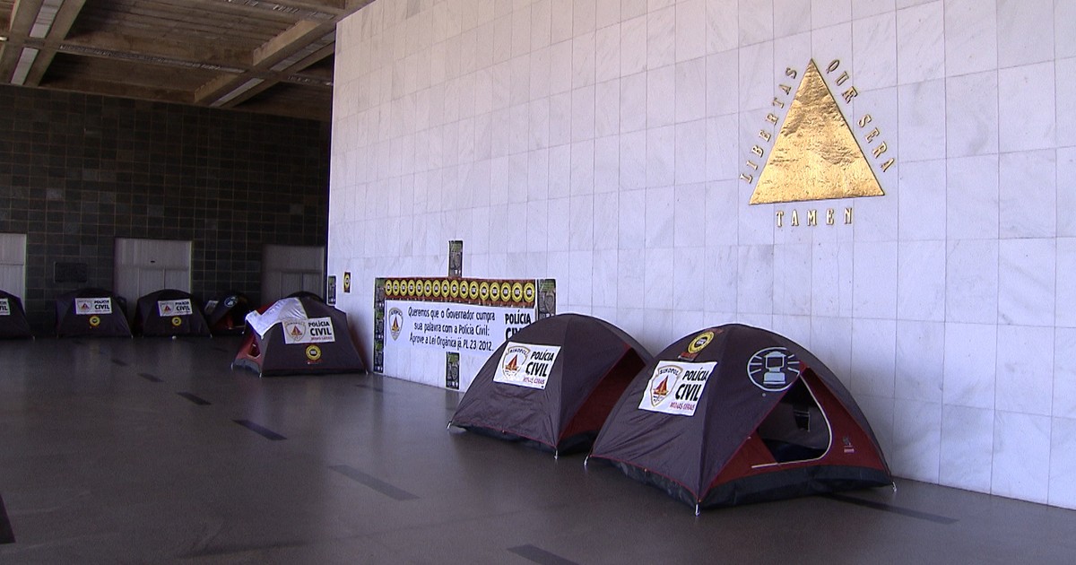 G1 Policiais Civis Em Greve Acampam Na Assembleia De Minas Gerais