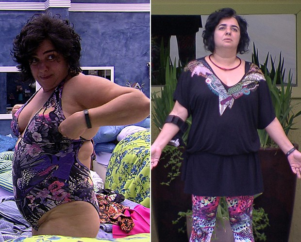 Mariza foi a única sister que emagreceu: de 76,5 kg para 75,8 kg (Foto: TV Globo)