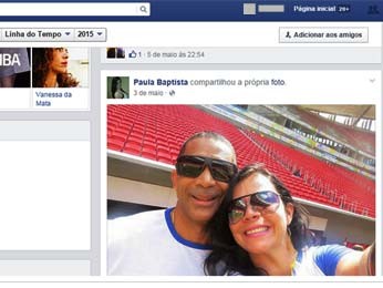 O diretor do Minas, Gustavo Conforte, e a namorada em foto publicada por ela em rede social (Foto: Facebook/Reprodução)