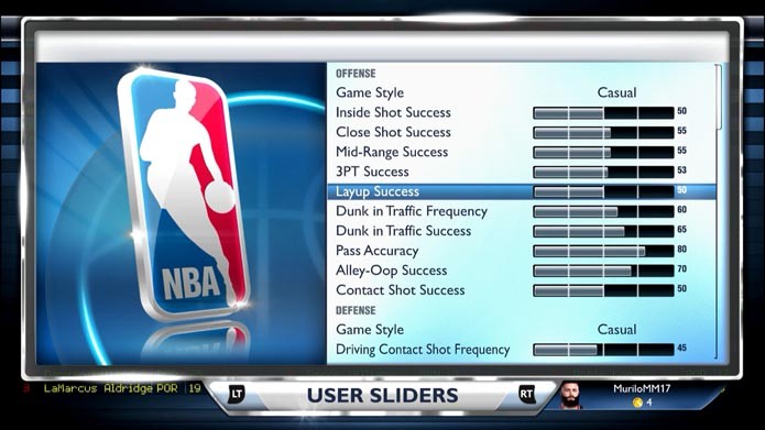 NBA 2K14: como personalizar as regras e dificuldade do game (Foto: Reprodução/Murilo Molina)