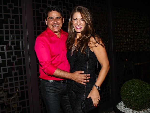 César Filho e Elaine Mickely em festa em São Paulo (Foto: Manuela Scarpa/ Foto Rio News)