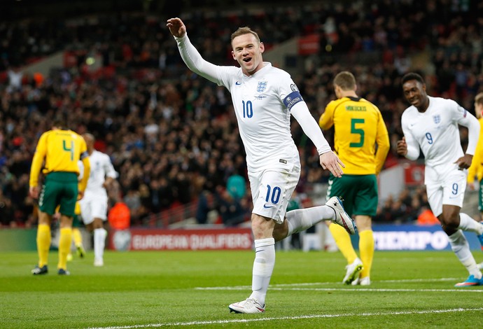 Rooney, gol Inglaterra x Lituânia (Foto: Reuters)