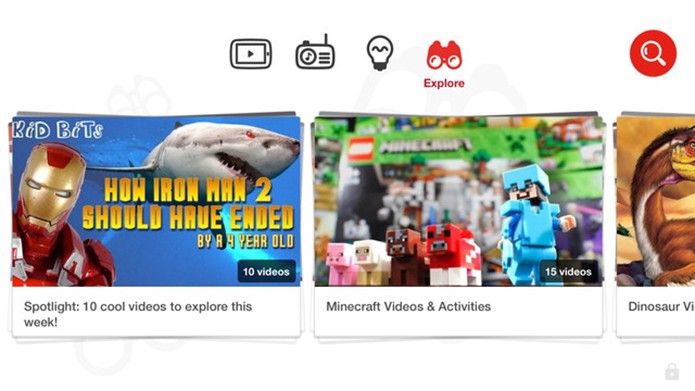 YouTube Kids tem interface especialmente voltada para crianças (Foto: Divulgação/App Store)