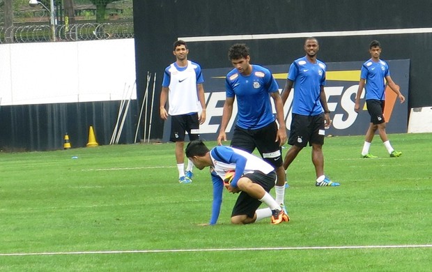 Treino Santos William José Gabriel (Foto: Lincoln Chaves)