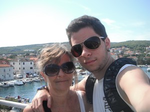 Danijela e Danilo costumam viajar juntos à Croácia nas férias (Foto: Arquivo Pessoal)