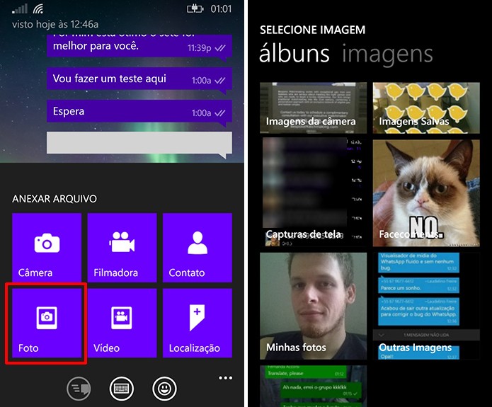 WhatsApp para Windows Phone agora permite que usuário edite imagens após selecioná-la (Foto: Reprodução/Elson de Souza)