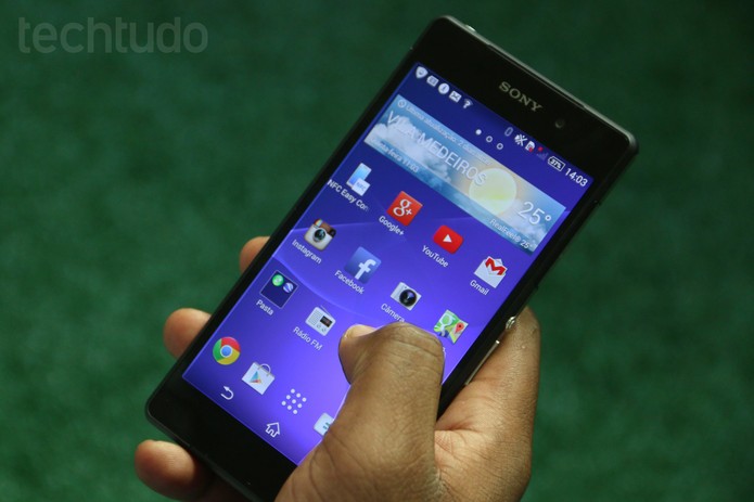 Xperia Z2, smartphone top de linha da Sony (Foto: Luciana Maline/TechTudo)