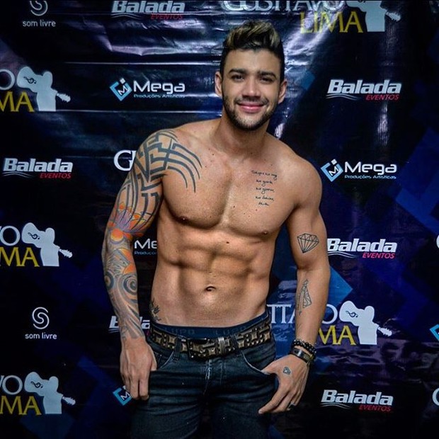 Gusttavo Lima em bastidores de show em São Sebastião, São Paulo (Foto: Instagram/ Reprodução)