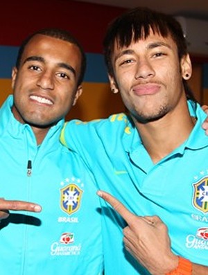 Lucas e Neymar, Seleção Brasileira (Foto: Rafael Ribeiro / CBF)