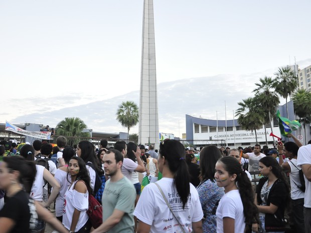 Manifestação em Cuiabá (Foto: Renê Dióz/G1)