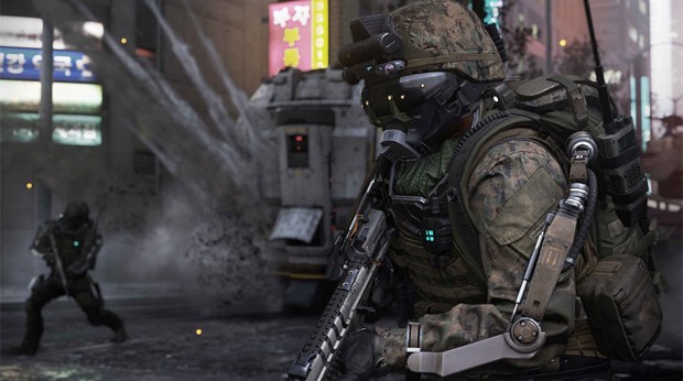 Soldados de 'Advanced Warfare' usam exoesqueletos e possuem superhabilidades (Foto: Divulgação/Activision)