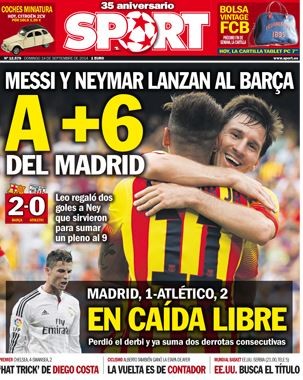 Jornal espanhol estampa Neymar e Messi na capa (Foto: Reprodução)