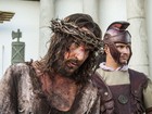 Igor Rickli posa caracterizado para cena de 'Paixão de Cristo'