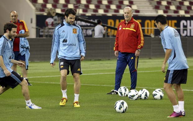 Vicente Del Bosque Espanha treino (Foto: AP)