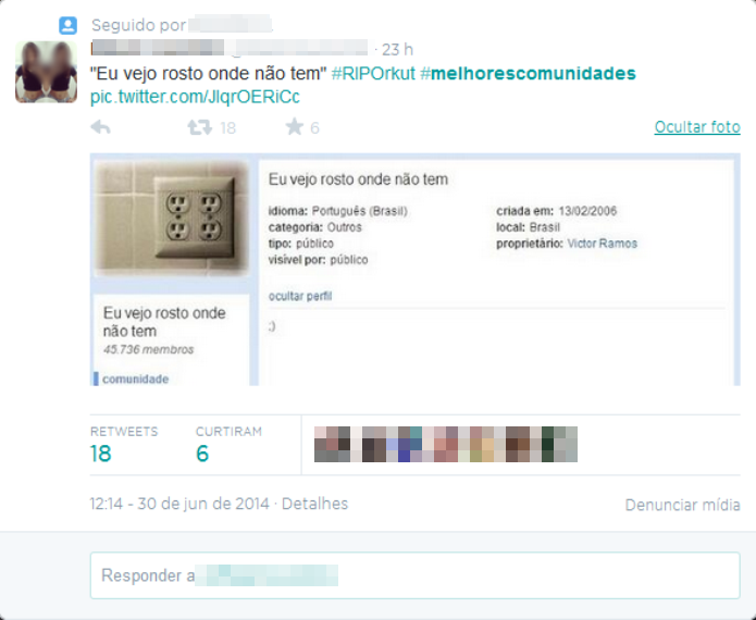 As comunidades do Orkut atraiam a maioria dos usuários da rede social (Foto: Reprodução/Twitter)