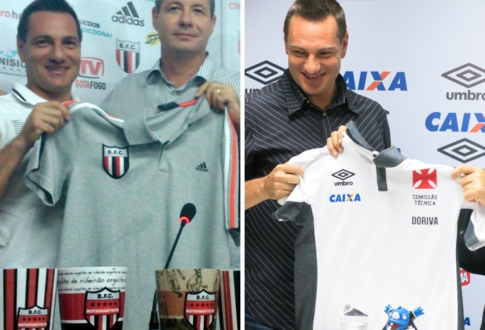 Doriva, apresentação Botafogo-SP e Vasco (Foto: Montagem sobre foto de Divulgação)