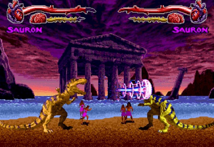 Lutas jurrásicas em Primal Rage (Foto: Divulgação)