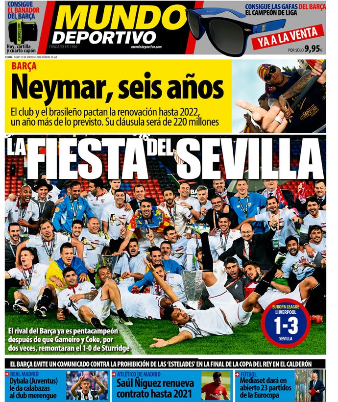 Capa Mundo Deportivo Neymar Barcelona (Foto: Reprodução / Site Oficial)