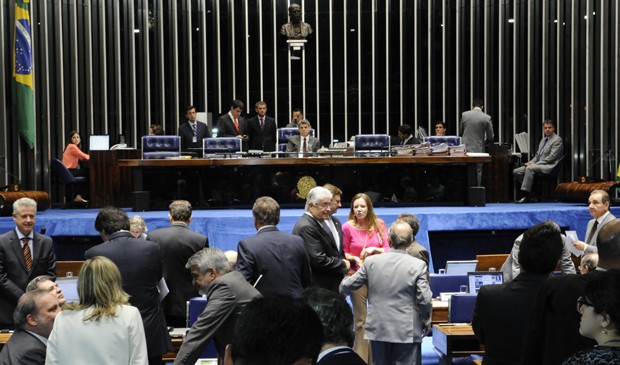 Plenário do Senado durante votação do Marco Civil da Internet (Foto: Waldemir Barreto/Agência Senado)