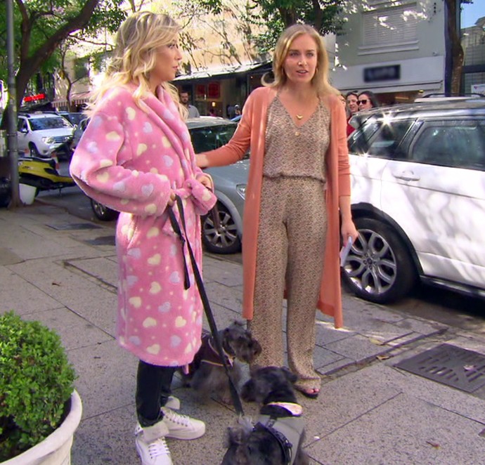 Luiza Possi repete look 'pijama' para passear com os cachorros (Foto: TV Globo)