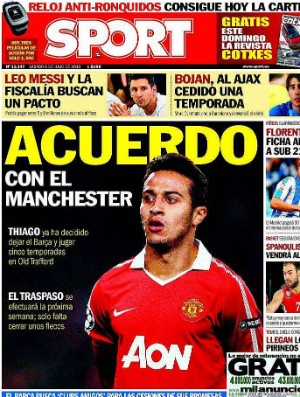 Thiago Alcântara - capa Sport (Foto: Reprodução / Sport)