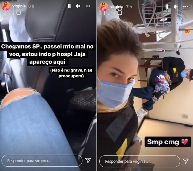 Virginia Fonseca passa mal e é hospitalizada após voo (Foto: Reprodução/Instagram) Virginia Fonseca passa mal e é hospitalizada após voo (Foto: Reprodução/Instagram)