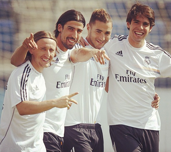 Kaká e companheiros de Real Madrid (Foto: Reprodução / Instagram)