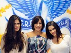 Em família: Glória Pires curte escola de samba com Antonia e Cleo no Rio