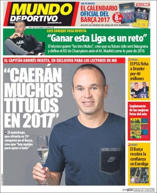 Iniesta capa Mundo Deportivo (Foto: Reprodução / Site Oficial)