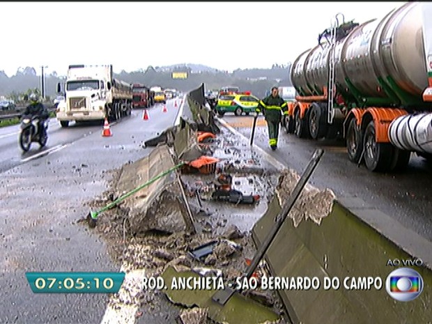 G1 Sp 7h20 Anchieta é Liberada Após Duas Horas Interditada Por Acidentes Notícias Em