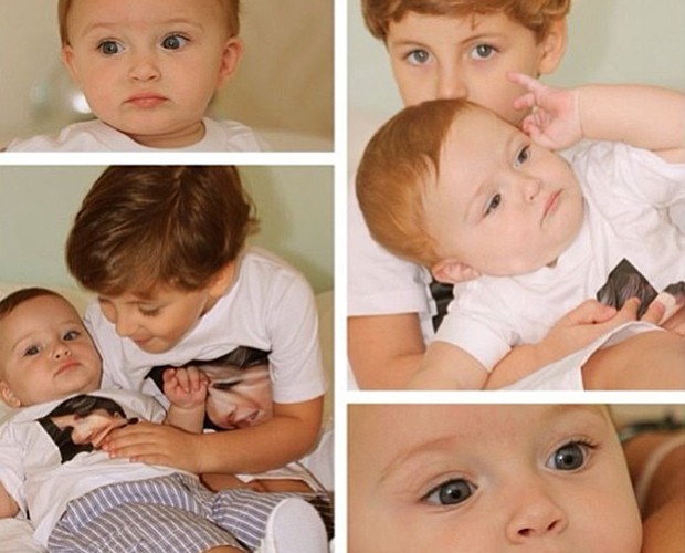 Filhos de Claudia Leitte usam camisa para homenagear a mãe (Foto