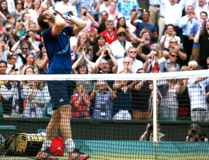 Andy Murray na final de tênis contra Roger Federer (Foto: Reuters)