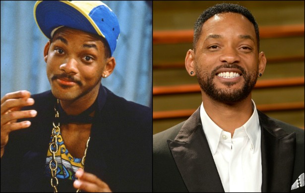 Will Smith praticamente deixou de ser lembrado como rapper após estrelar a sitcom 'Um Maluco no Pedaço' (1990–1996), que consolidou sua carreira de ator perante o grande público. Will gravou a série dos seus 21 aos seus 28 anos de idade e agora tem 46, além de três filhos. (Foto: Getty Images)