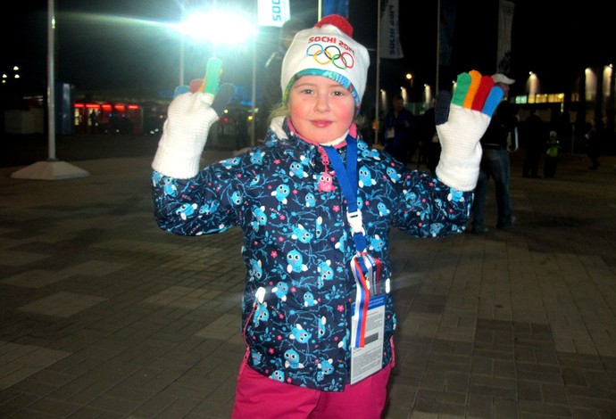 torcida crianças parque olímpico Sochi (Foto: Amanda Kestelman)