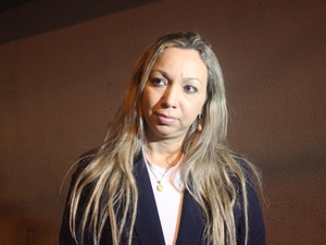 Andréa Magalhães, presidente do Sindicato dos Policiais Civis do Piauí (Foto: Ellyo Teixeira/G1)