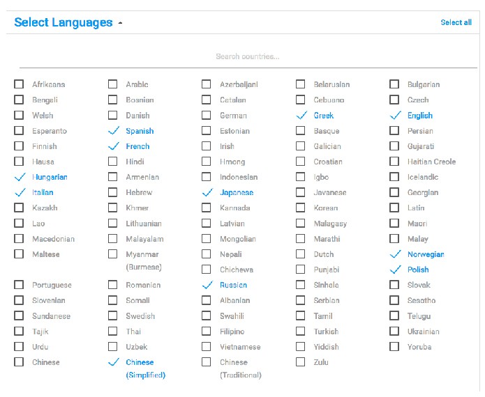 Como traduzir a mesma palavra para vários idiomas ao mesmo tempo