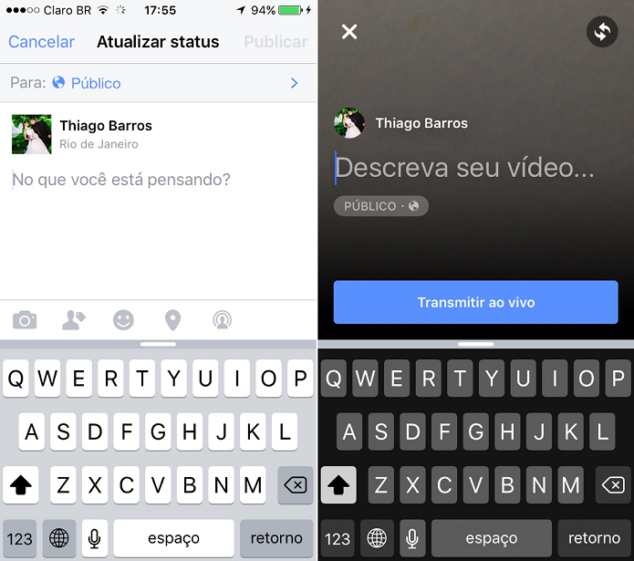 Live do Facebook em português: veja como ficou a ferramenta (Foto: Reprodução/Thiago Barros)
