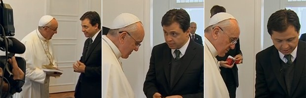 'Temos que dar testemunho de uma certa simplicidade', diz Papa em entrevista ('Temos que dar testemunho de uma certa simplicidade', diz Papa em entrevista ('Temos que dar testemunho de uma certa simplicidade', diz Papa em entrevista ('Temos que dar testemunho de uma certa simplicidade', diz Papa em entrevista (Reprodução/Fantástico)