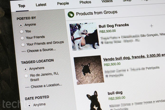 Venda de animais é comum no Facebook, embora os termos de uso digam o contrário (Foto: Melissa Cruz / TechTudo) Venda de animais é comum no Facebook, embora os termos de uso digam o contrário (Foto: Melissa Cruz / TechTudo)