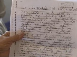 Carta Surto (Foto: Reprodução/TV Bahia)